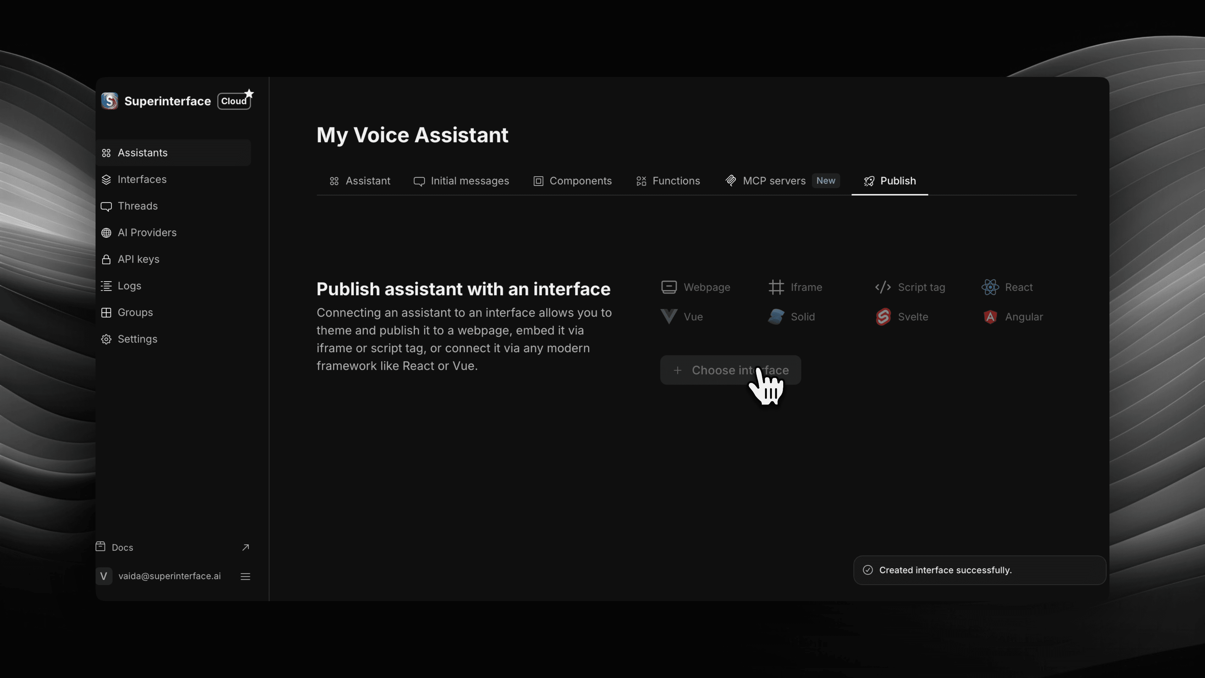 Creating an interface for your TTS-based voice assistant.